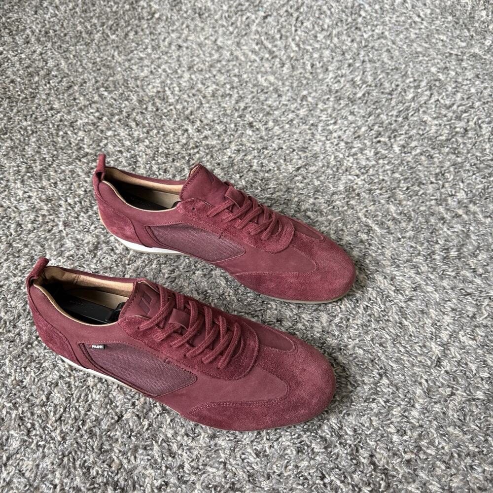 Piloti Endurance 24hr LeMans Driving Shoe Sneakers Burgundy Wine US 10 UK 9.5